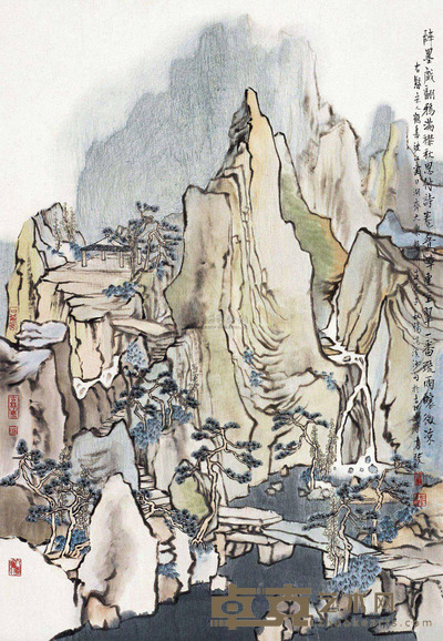 方骏 一番疏雨酿微凉 镜片 55.5×80.5cm