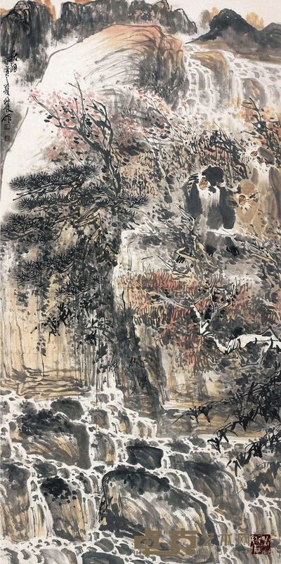 徐培晨 秋韵 镜片 68×138cm