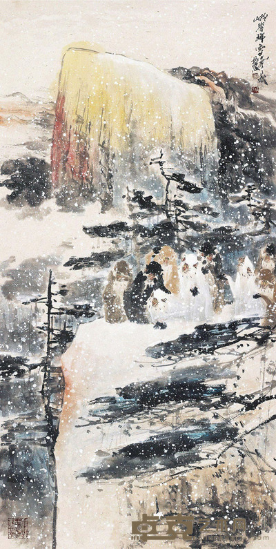 徐培晨 峨眉瑞雪 镜片 68×138cm