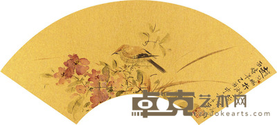赵跃鹏 花鸟 日本镜片 46×16cm