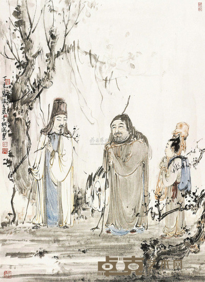 李桐 人物 立轴 47×68cm