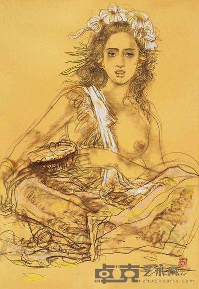 蔡玉水 人物 卡纸 79.5×55cm