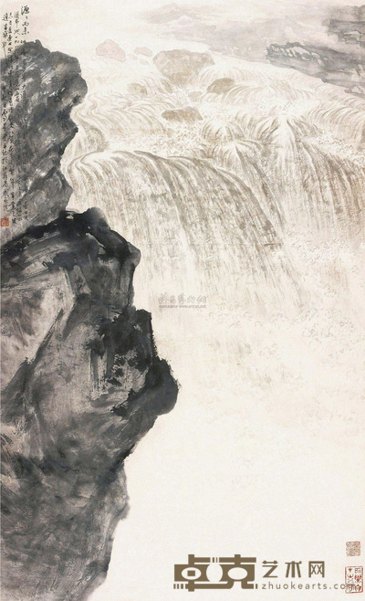 卢星堂 山水 立轴 76×125.5cm