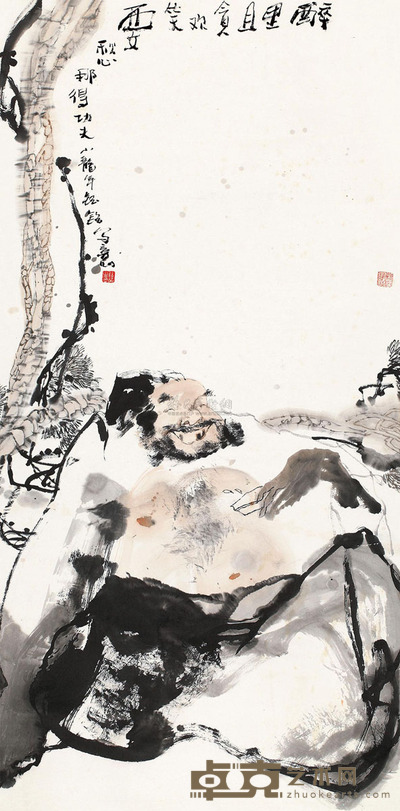 陈钰铭 1989年作 人物 镜片 136.5×67cm