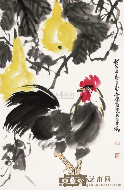 裴文奎 大吉图 立轴 68×44cm