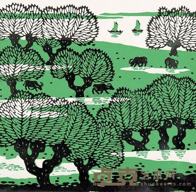 力群 春到洞庭 46×44cm