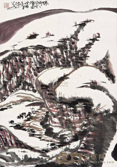 赵振川 秋山图 立轴 68×48cm