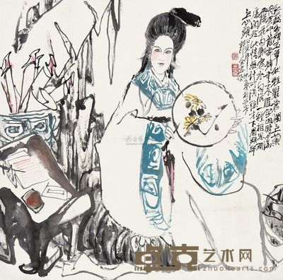 郭全忠 李清照词意 镜片 68×68.5cm