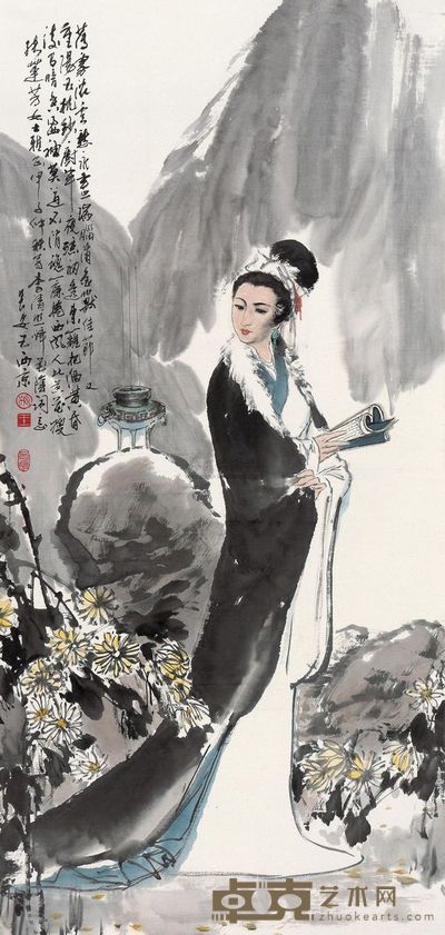 王西京 李清照词意 镜片 130.5×61.5cm