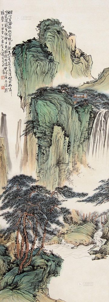贺天健 山水 立轴