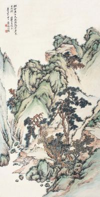 汪声远 庚申（1920）年作 山水 立轴