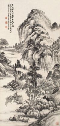 萧俊贤 辛未（1931）年作 山水 立轴