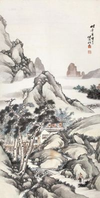 章绍眉 辛亥（1911）年作 山水 立轴
