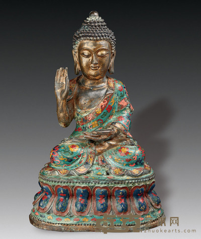 明代珐琅佛像 高:47cm 宽:30cm