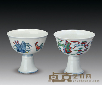 斗彩鸡缸杯 高:8.5cm 上口径:8.5cm