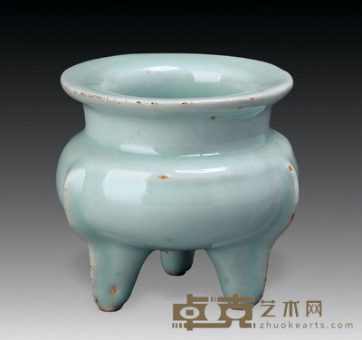 仿汝窑三足炉 口径：8.7cm 高：8.7cm