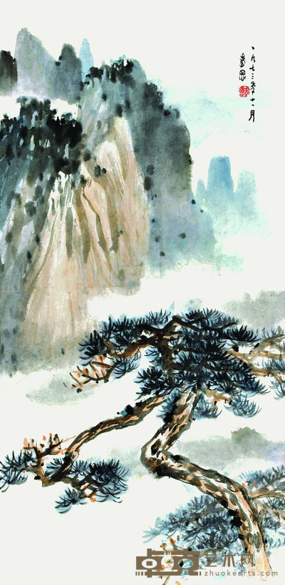 谢孝思 山水 68.5*34cm 约:2.10平尺