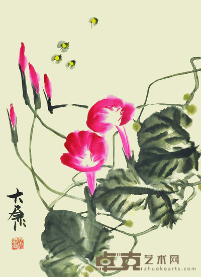 唐大康 牵牛花 68*50cm 约:3.06平尺