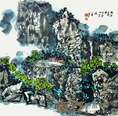陈作丁 山水 69*68cm 约:4.22平尺