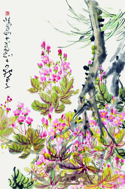 邓少峰 花卉 70*47cm 约:2.96平尺
