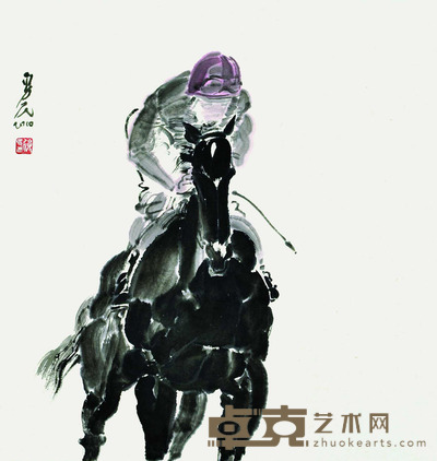 徐勇民 马球图 35*34.5cm 约:1.09平尺