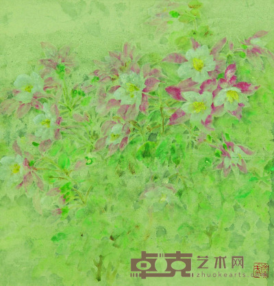 徐晓华  工笔花卉（二） 34*33cm  约：1.01平尺