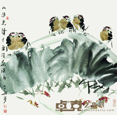 彭太武  花鸟 68*68cm  约：4.16平尺