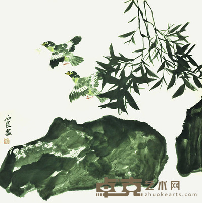 陈运权  花鸟 67*67cm  约：4.04平尺