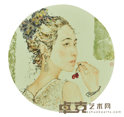 柳秀林  少女（二） 44*44cm  约：1.74平尺