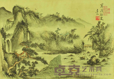 李元 寒溪钓叟 27*37cm 约:0.90平尺