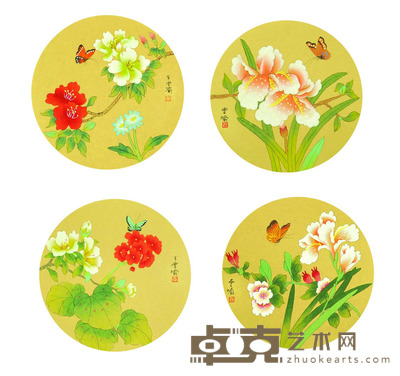 王云喻 花鸟 23*23cm*4 约:1.90平尺