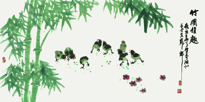 彭祖华  竹圃雅趣
