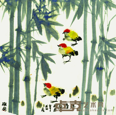 樊枫    花鸟 68*68cm  约：4.16平尺