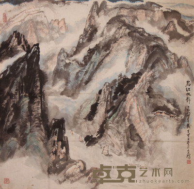 谭学楷《山水》 104×102cm