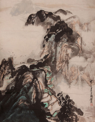 谭学楷《山水》