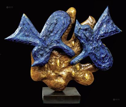 乔治·布拉克 1963年作 蓝色和平鸽（向毕加索致敬）