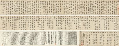 梁国治 戊寅（1758年）作 楷书《峡山寺》诗卷 手卷