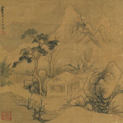 卞文瑜 戊辰（1628年）作 冬夜独坐 镜心