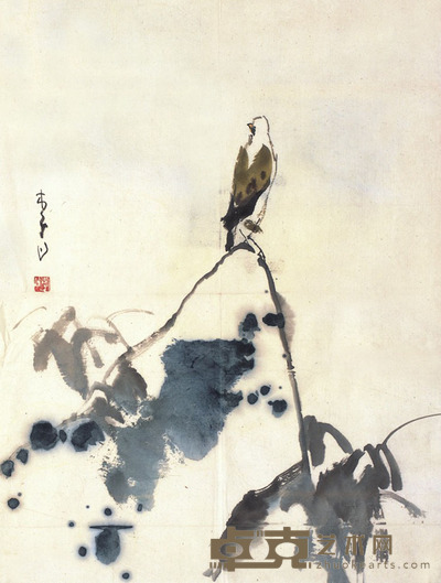 李山 负暄山雀 45×34.5cm