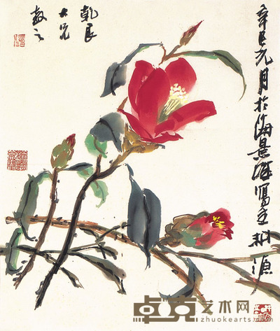 张耕源 花枝娅姹 35×39cm