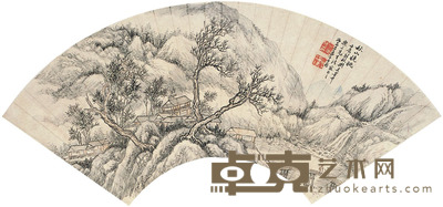 吕万 秋山晚眺 52×18.5cm
