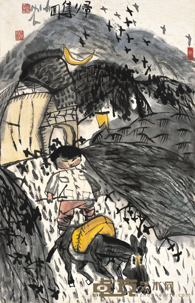 尉晓榕 赶集图 65×42cm