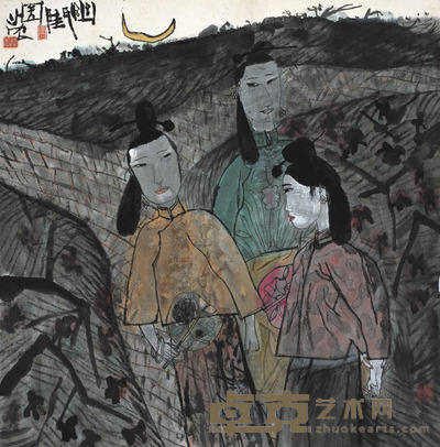 尉晓榕 闺蜜图 46×55cm