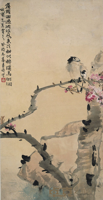 张书旂 花事鸟先知 80×41cm