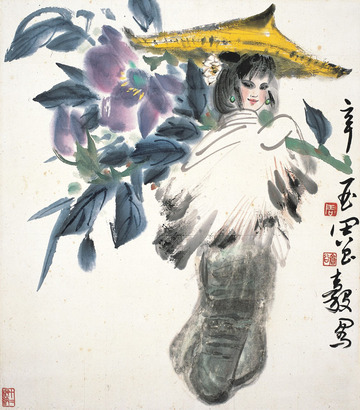 周昌榖 大花图