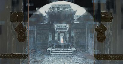 胡振宇 2001年作 时光流逝系列之三（三联画）