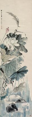 朱梦庐 1897年作 荷塘清趣 立轴