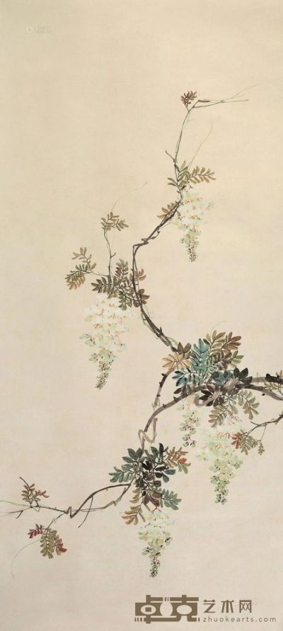 佚名 花卉 立轴 132×60cm