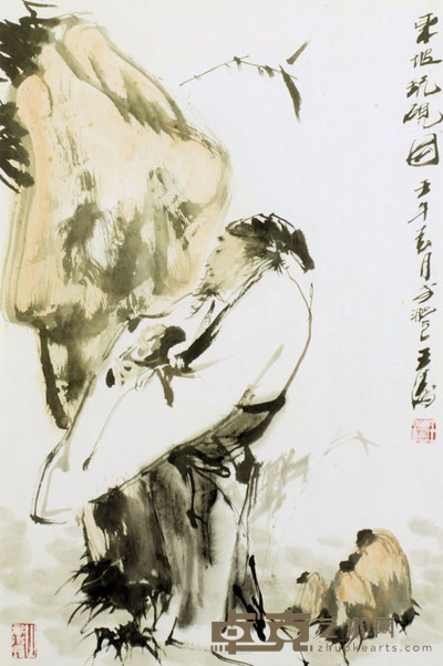 王涛 东坡玩砚图 68*45