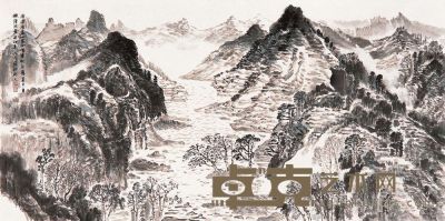 许钦松 2011年作 清潭 镜片 69×138cm